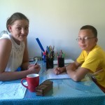Teacher Maxine making excellent progress with her student.